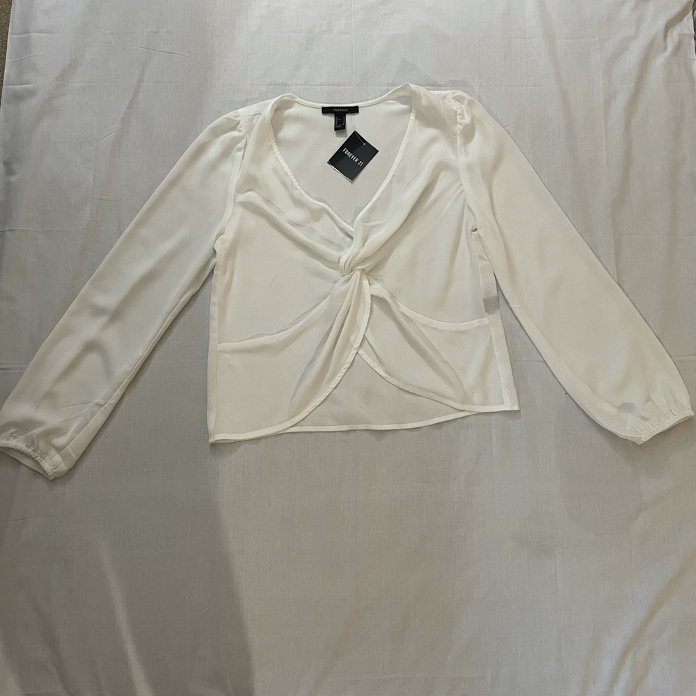 Forever 21 white sheer top